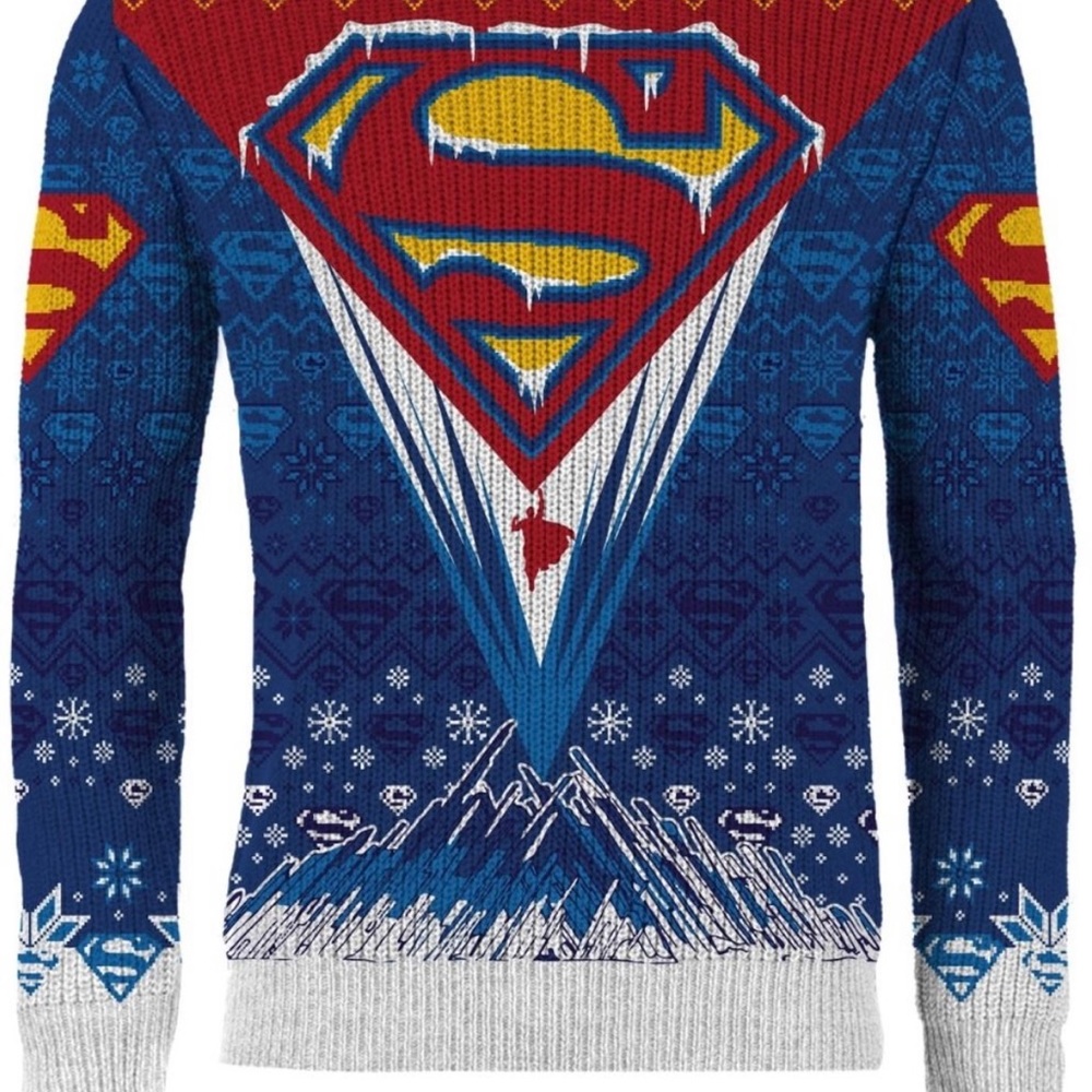 Merchoid Superman sweater XXL in Uk sizing